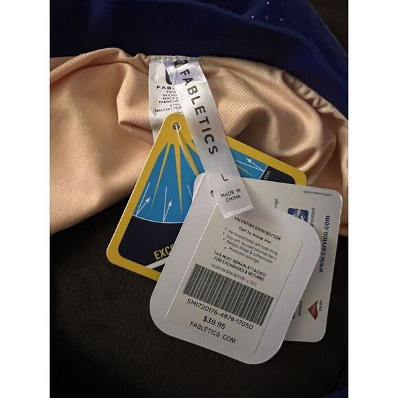 Fabletics Womens Sz L Swim Bottom Cheeky Bikini Perforated Valentina New - Picture 4 of 6